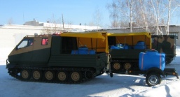 Многоцелевая  гусеничная машина  на базе  снегоболотохода СМ - 552-01